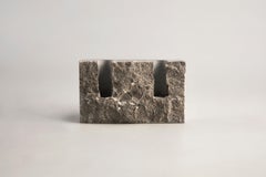 Snug Candleholder in 'Raw' Sant Vicenç Stone by Sanna Völker