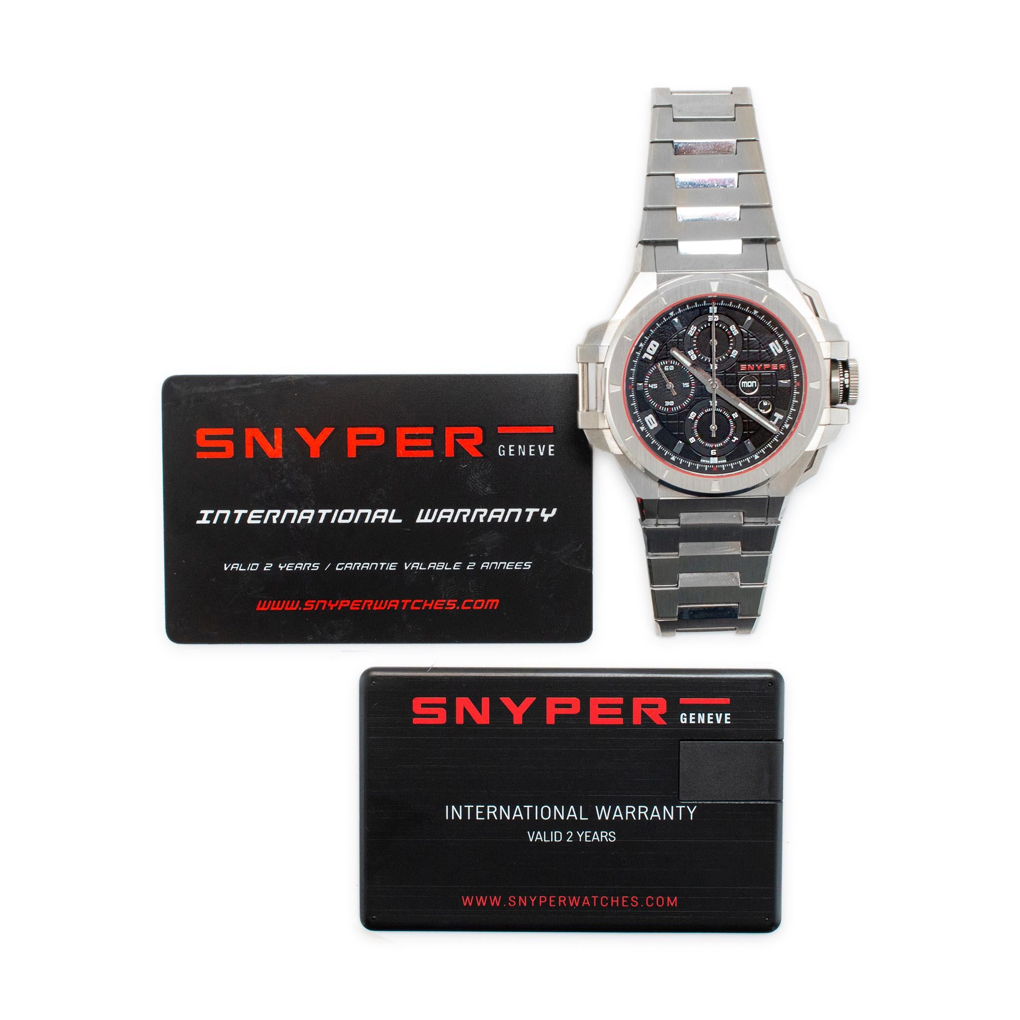 Snyper Ironclad 44MM 50.200.0M Chronograph Edelstahl Herrenuhr 6