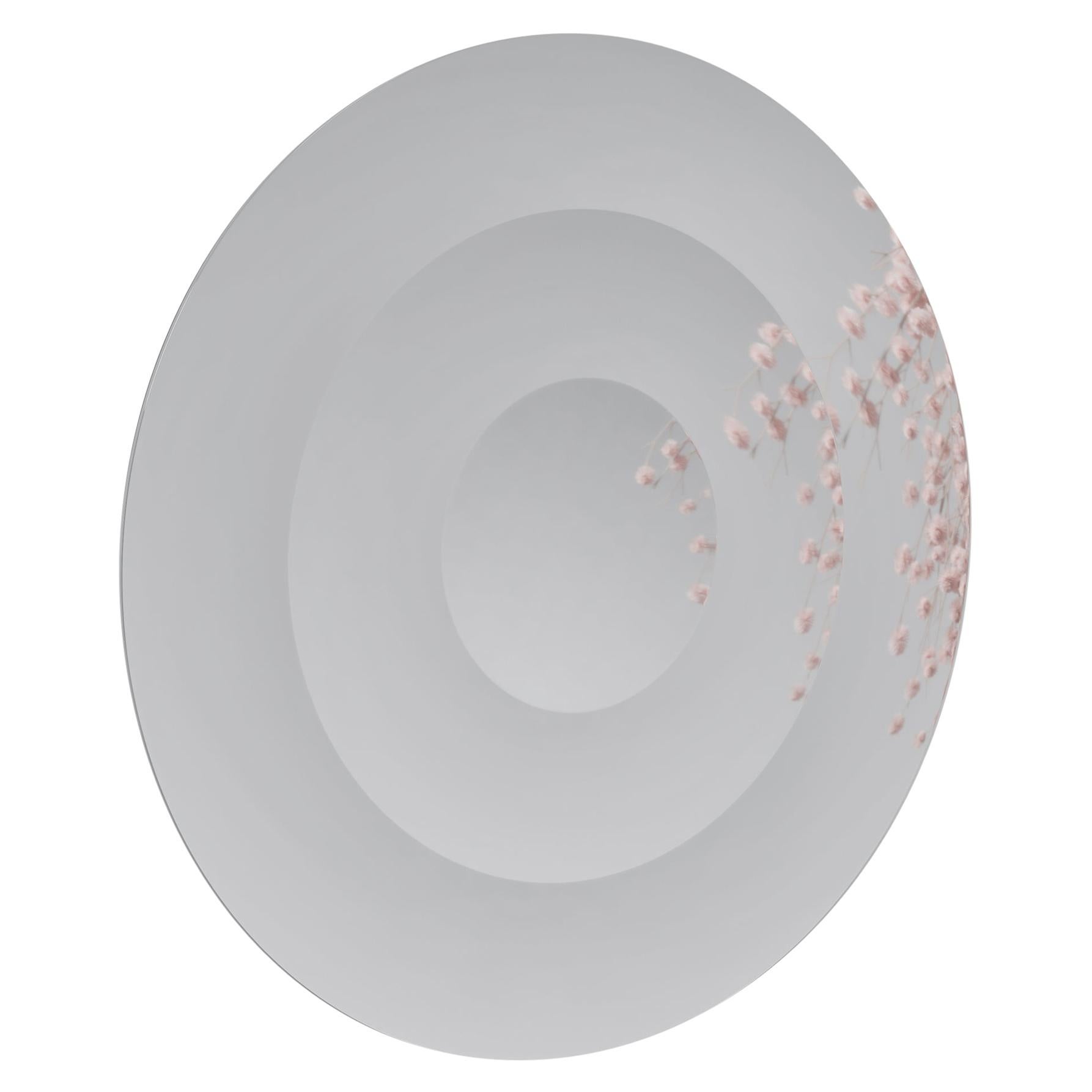 "So Glad To See You Here" Circle Small Surreal Reflection Mirror