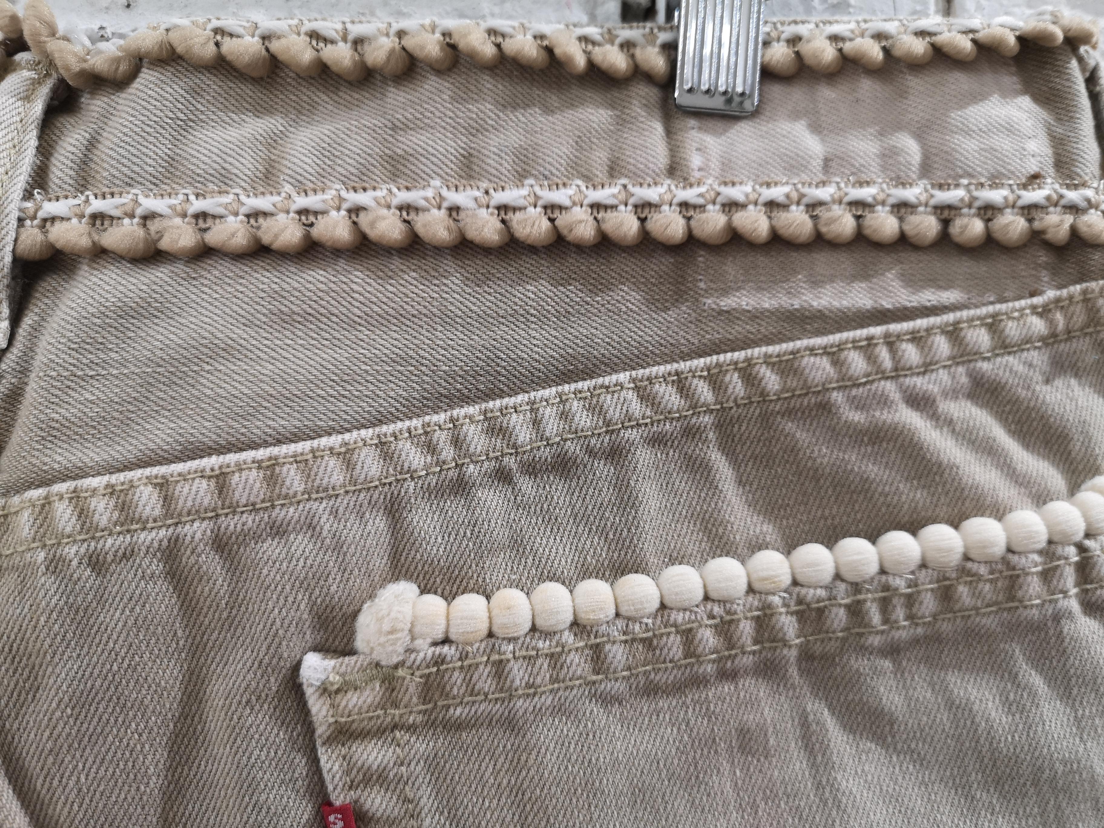 SOAB Beige with patters cotton handmade shorts 5