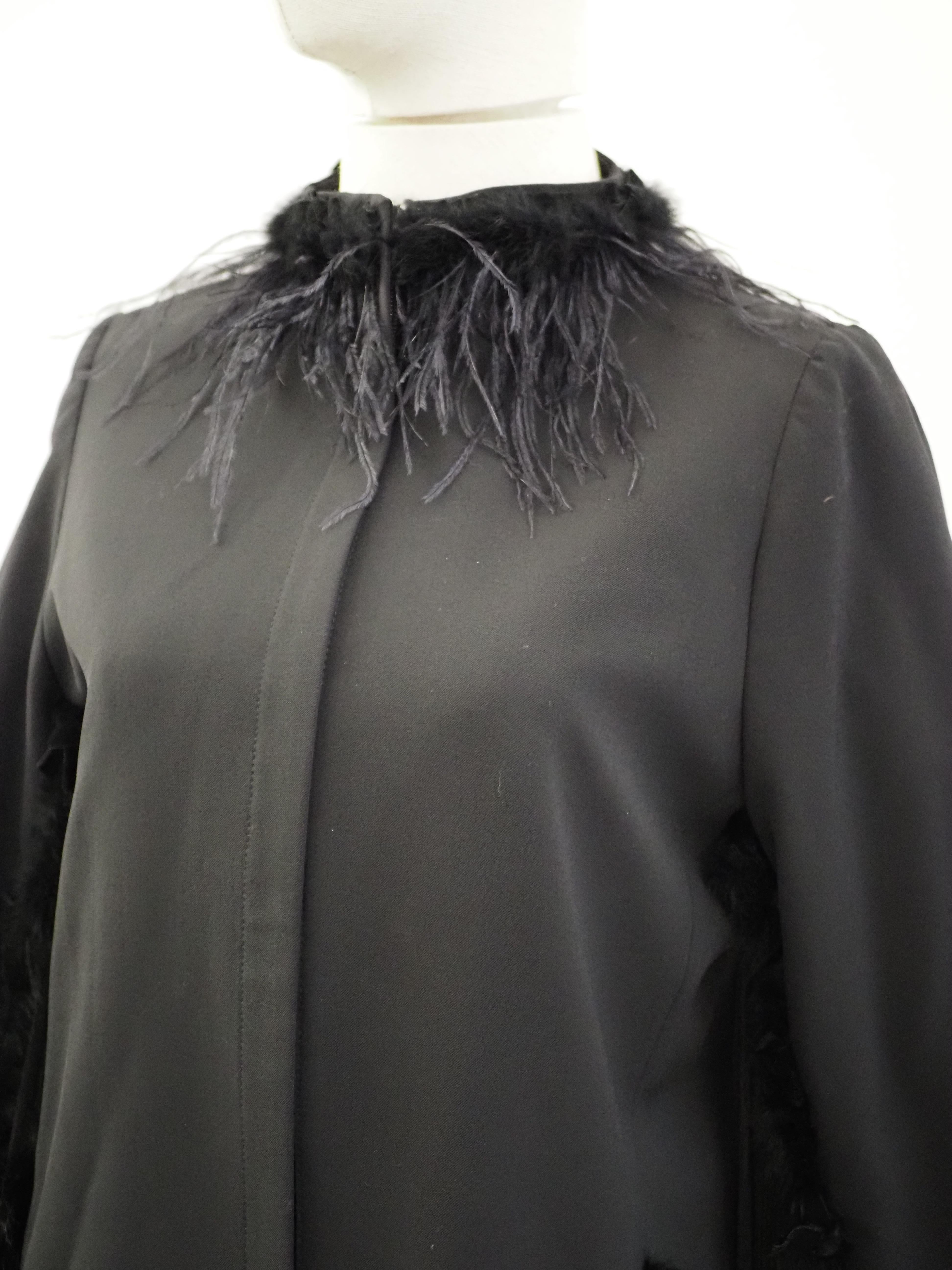 Soab Black fringes jacket In Excellent Condition In Capri, IT