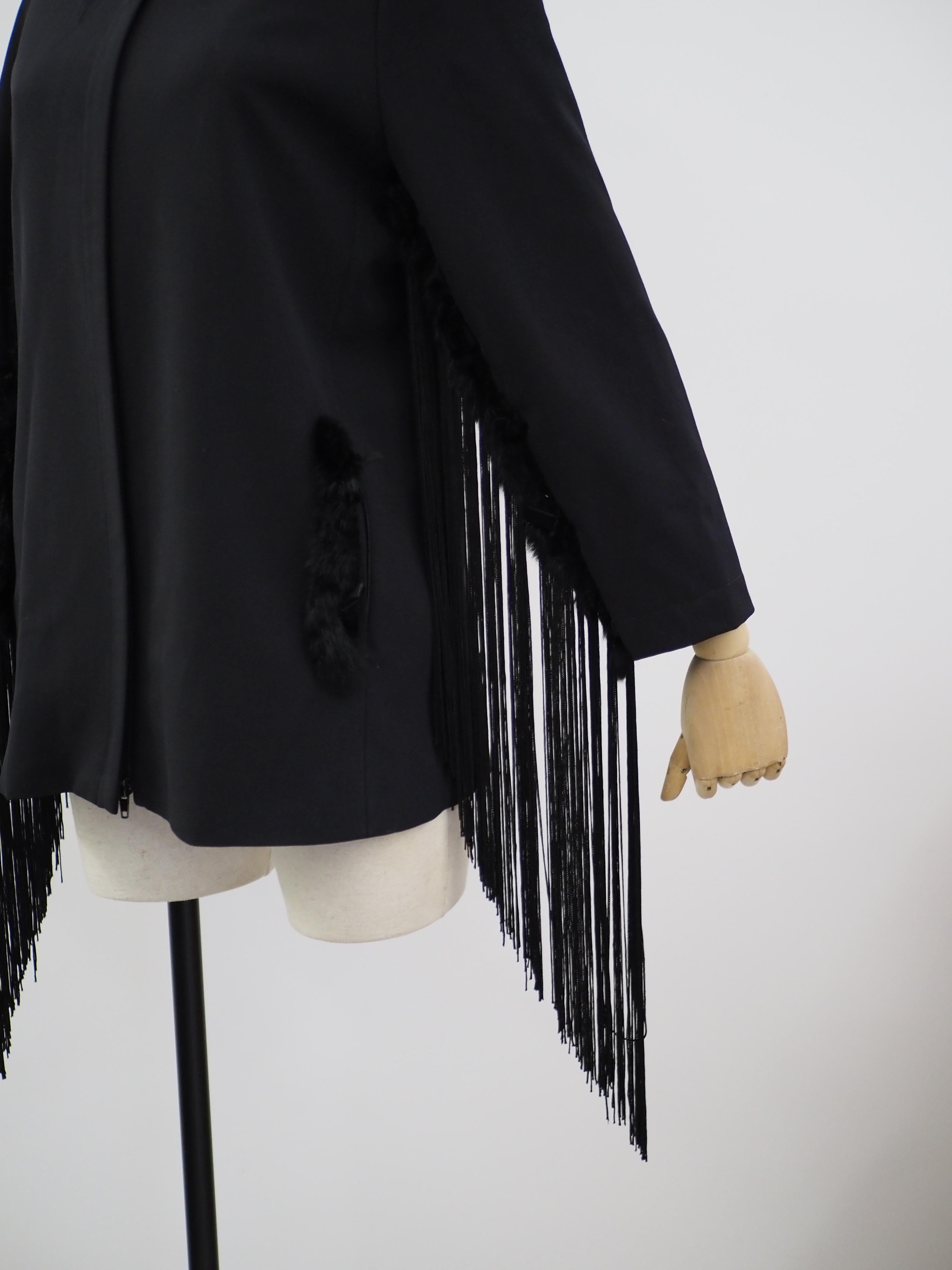 Soab Black fringes jacket 3