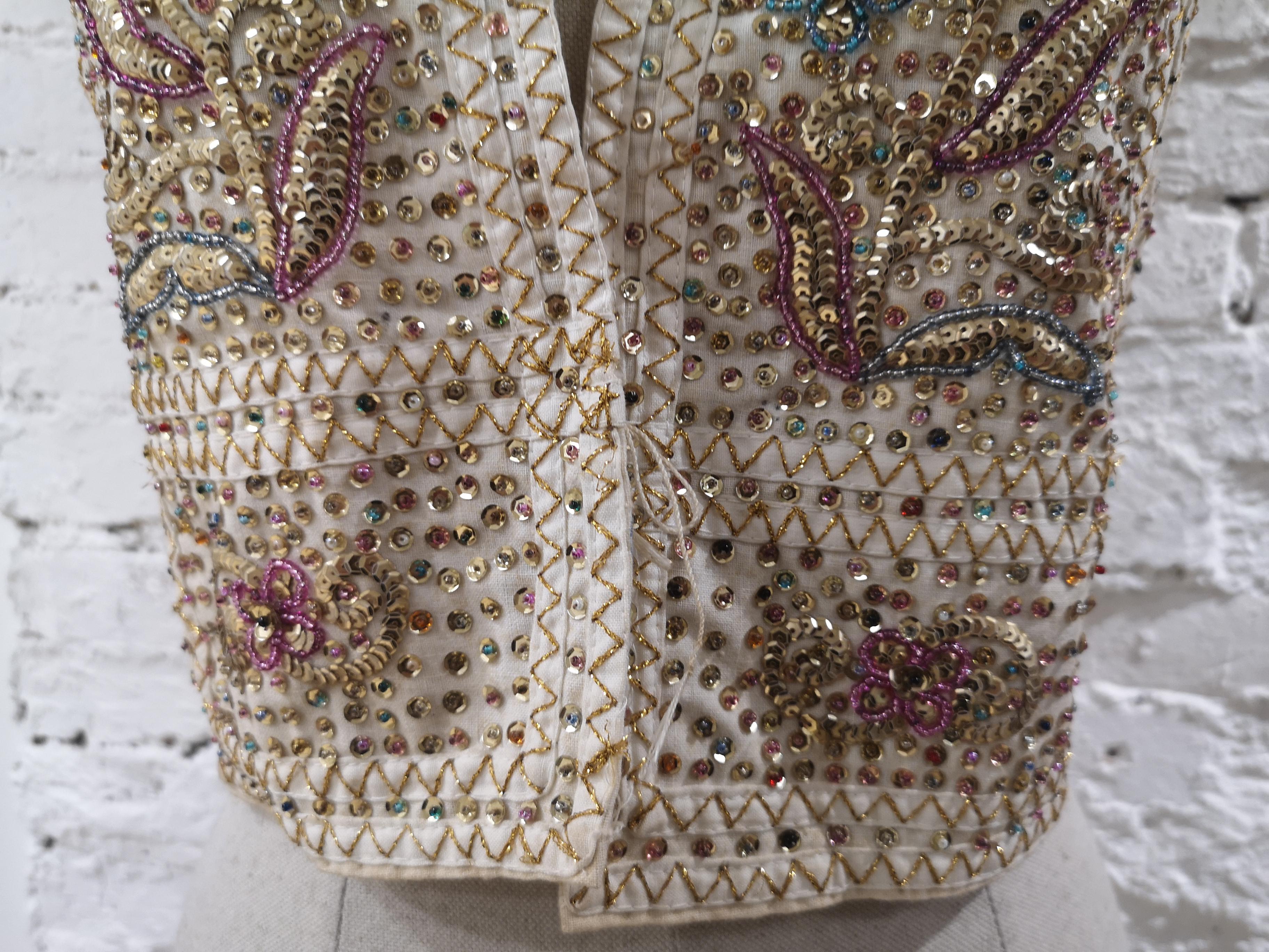 SOAB handmade beige sequins and beads vest 2