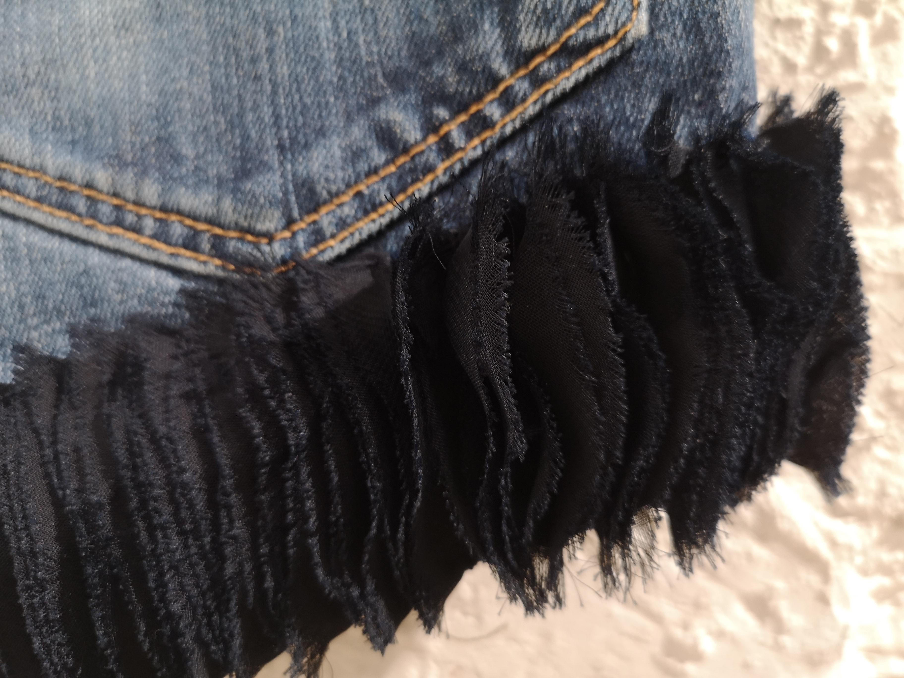 SOAB Handmade swarovski blue cotton shorts 1