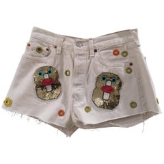 SOAB White sequins handmade short