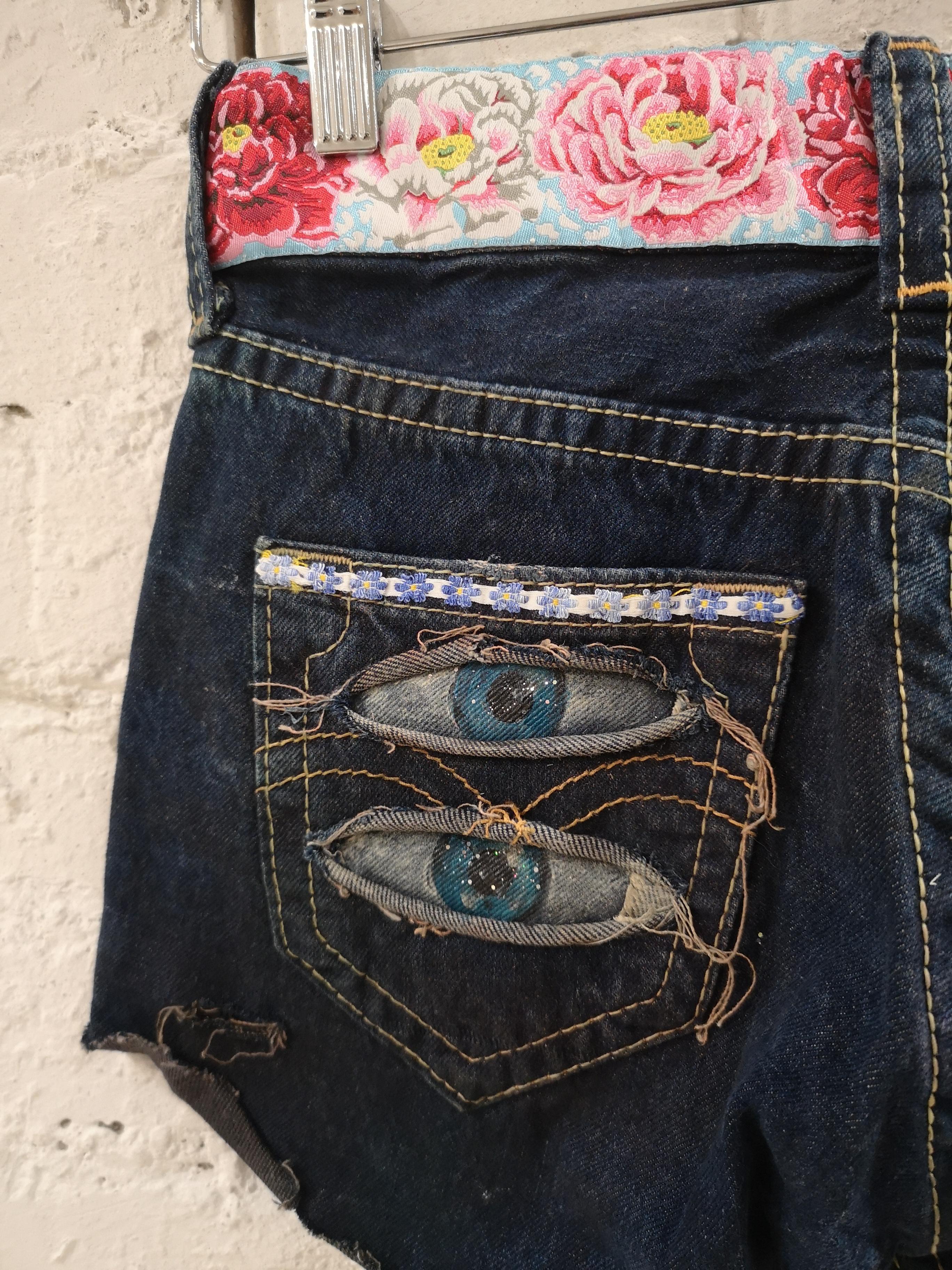 SOAN blue passementerie handmade shorts 2