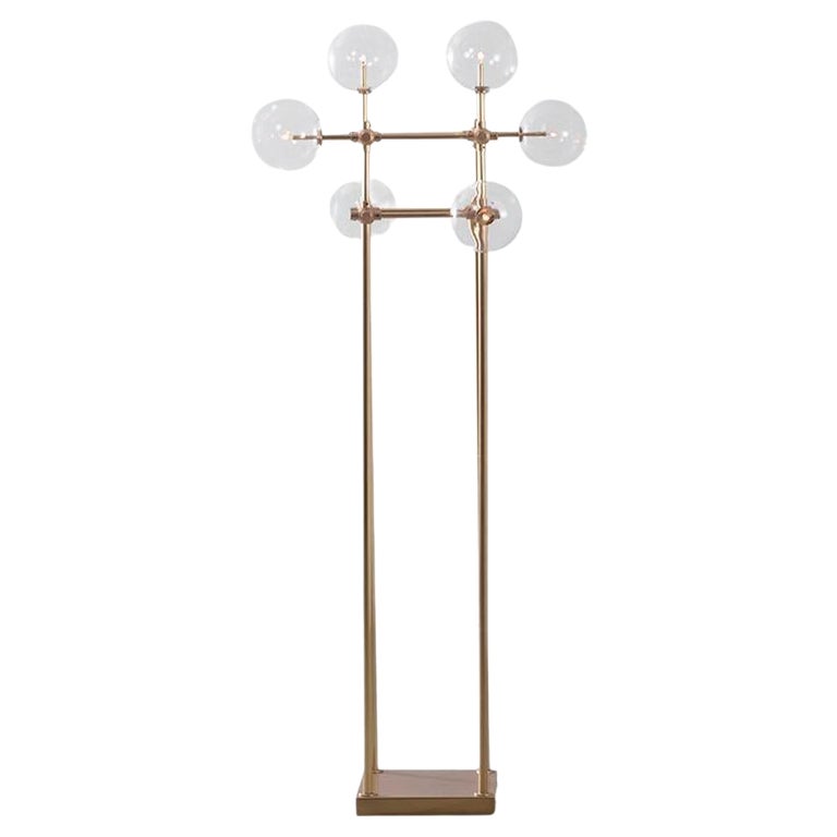 Soap 6 Brass Floor Lamp by Schwung