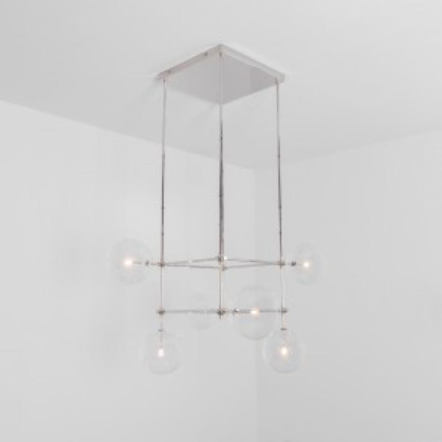 Soap 6 DT Brass Chandelier by Schwung In New Condition For Sale In Geneve, CH