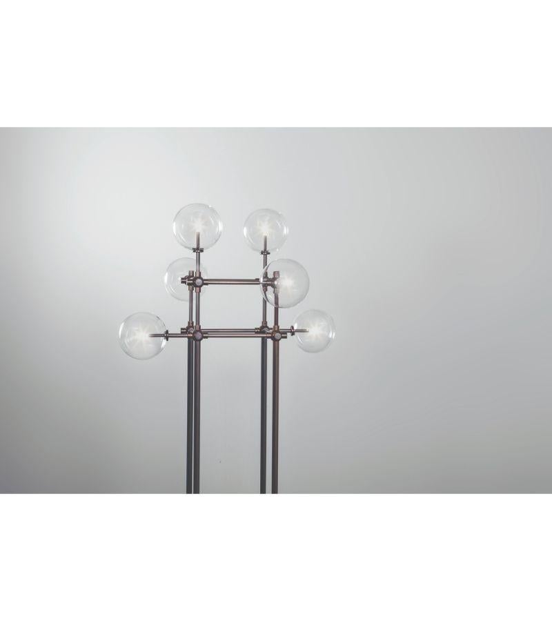 Modern Soap 6 Polished Nickel Floor Lamp by Schwung For Sale