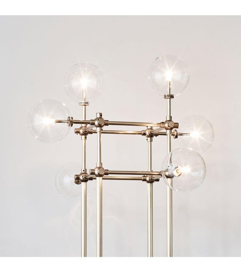 Contemporary Soap 6 Polished Nickel Floor Lamp by Schwung For Sale