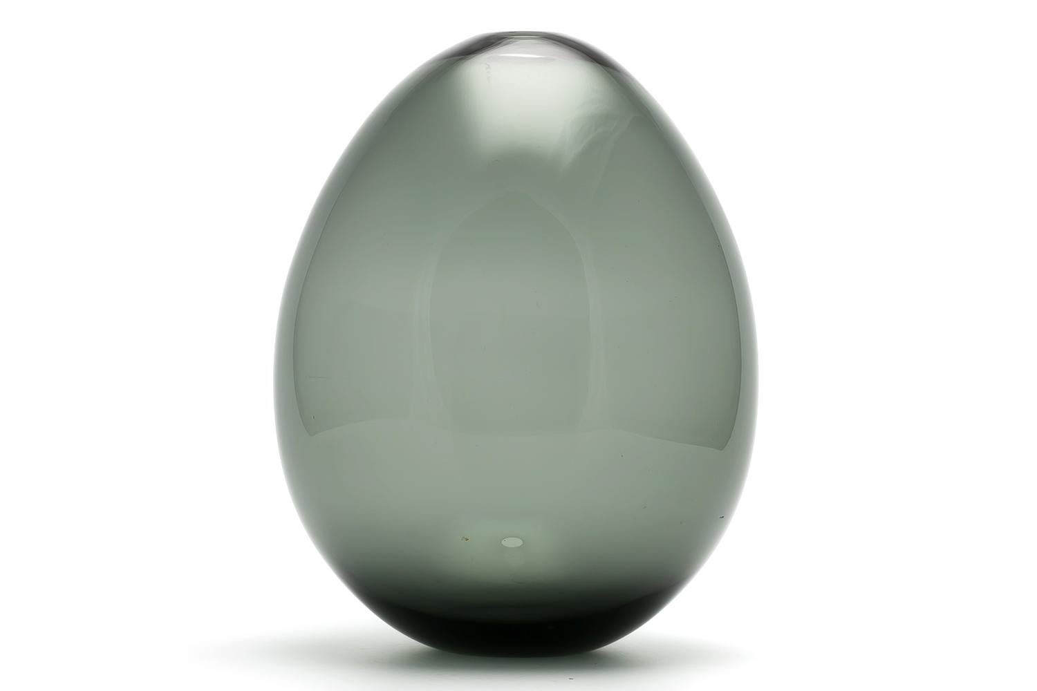 Finlandais VASE DE BUBLES (GREY) L KF113 / Nuutajarvi en vente