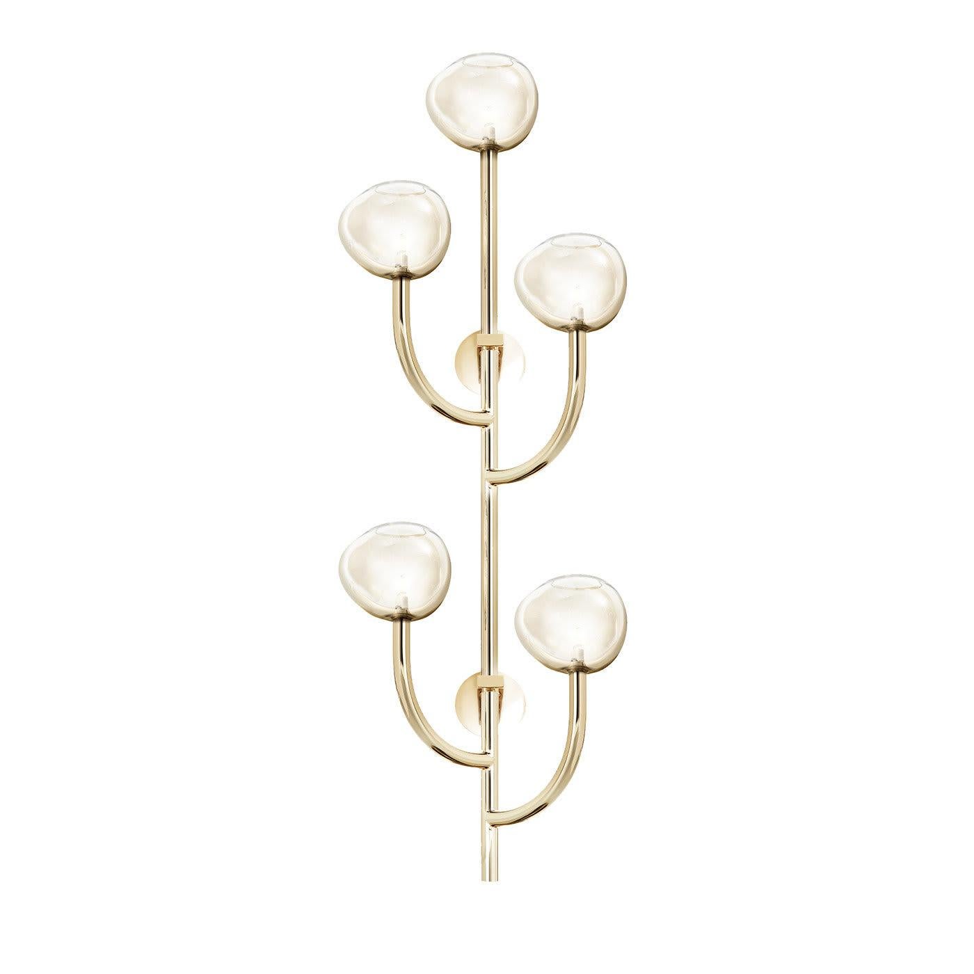 Metal Soap Bubbles 5-Light Sconce For Sale
