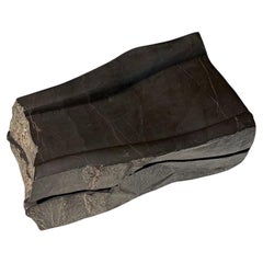 Soap Dish Sculptural Black Stone Handcrafted Pedra Negra F-6 by Ricard Casabayó
