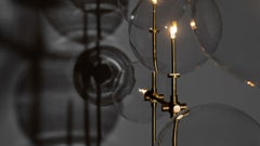 Soap Floor Lamp by Schwung Classics: Brass & Glass Contemporary Design