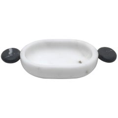 Soap Holder in White and Black Marble, by Matteo Cibic, Italy in Stock