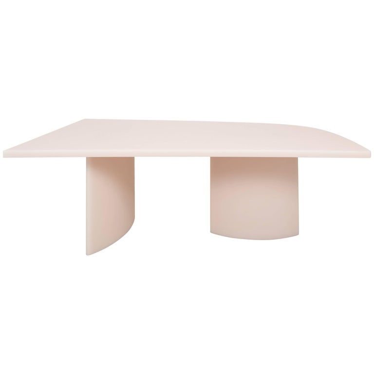 Contemporary Resin Dining Table By Sabine Marcelis Matte Soap Colour For Sale At 1stdibs