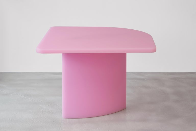 Minimalist Contemporary Resin Table by Sabine Marcelis, matte, honeysuckle For Sale