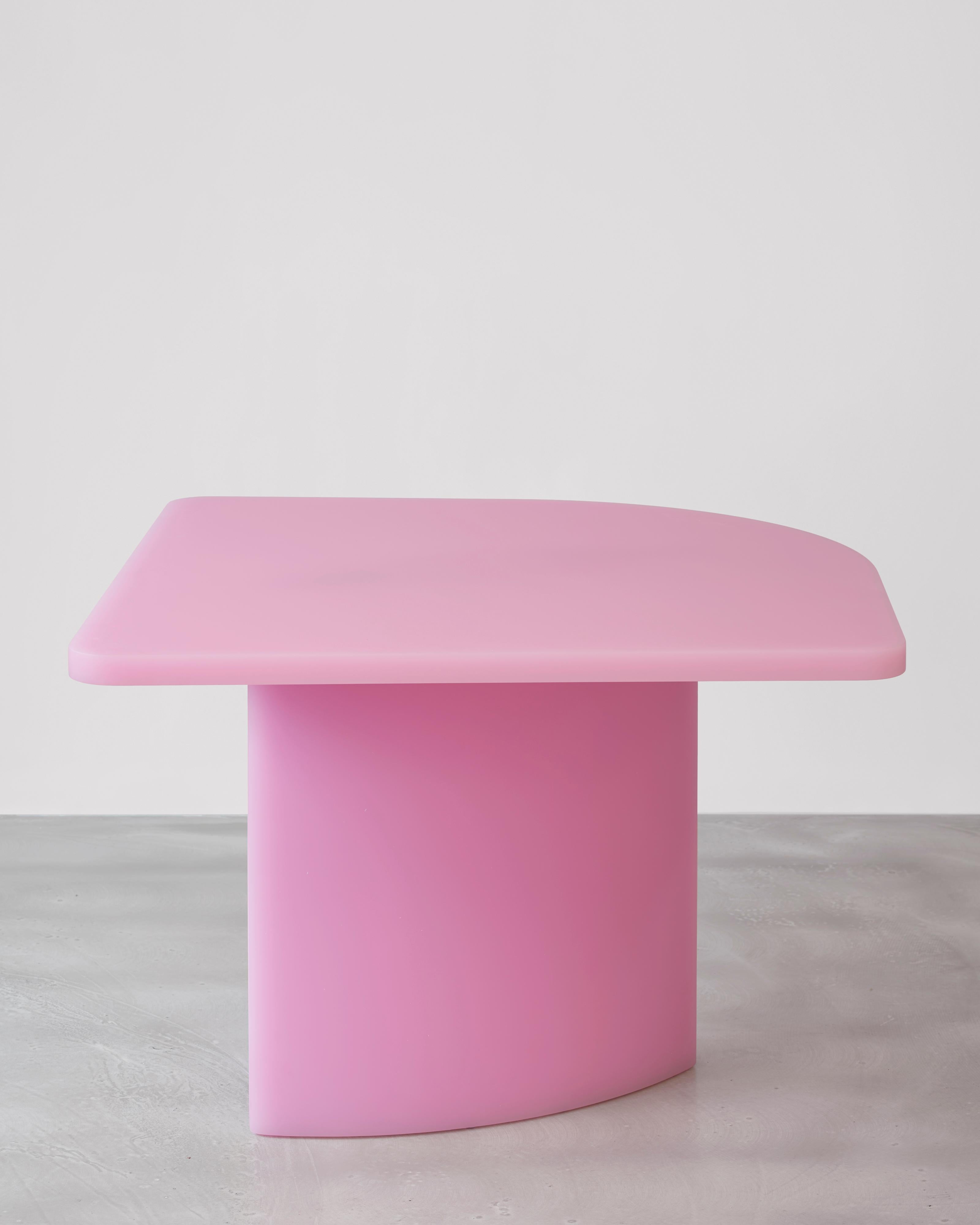 Minimalist Contemporary Resin Table by Sabine Marcelis, matte, honeysuckle For Sale