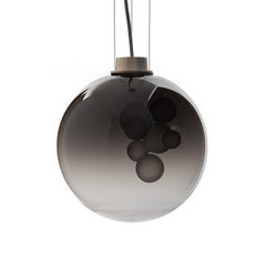 Esfera de Jabón, Melogranoblu, Lámpara de suspensión, Cristal metalizado, Latón cepillado