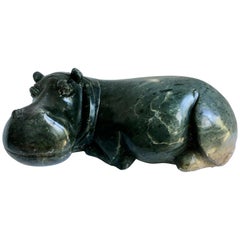 Soap Stone Jadeite Sculpture of a Hippopotamus