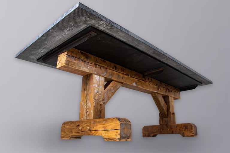 Soap Stone Leathered Dining Table at 1stDibs soapstone dining table