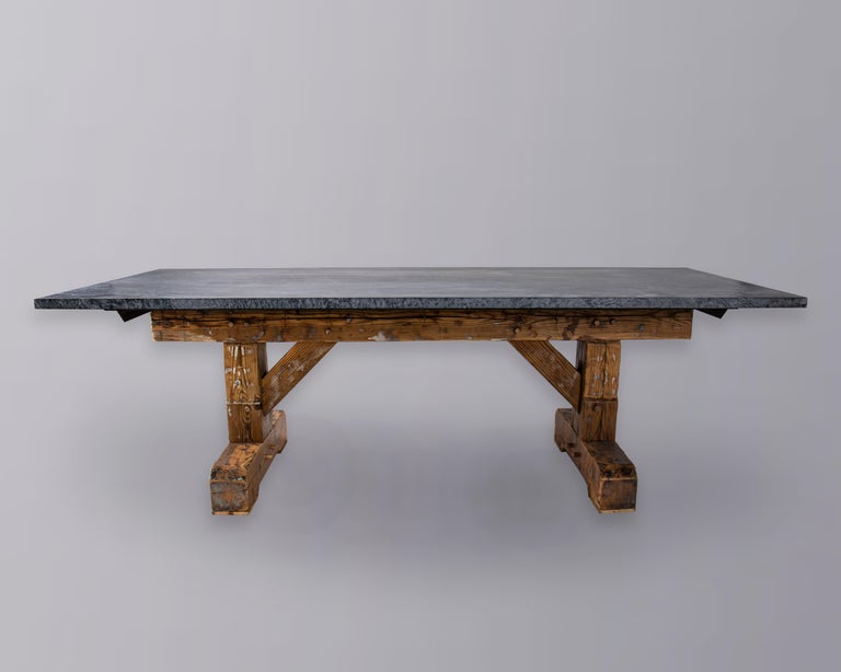 Soap Stone Leathered Dining Table at 1stDibs soapstone dining table