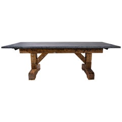 Soap Stone Leathered Dining Table