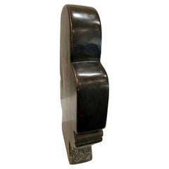 Soapstone Cubist Style Table Sculpture Two Faces