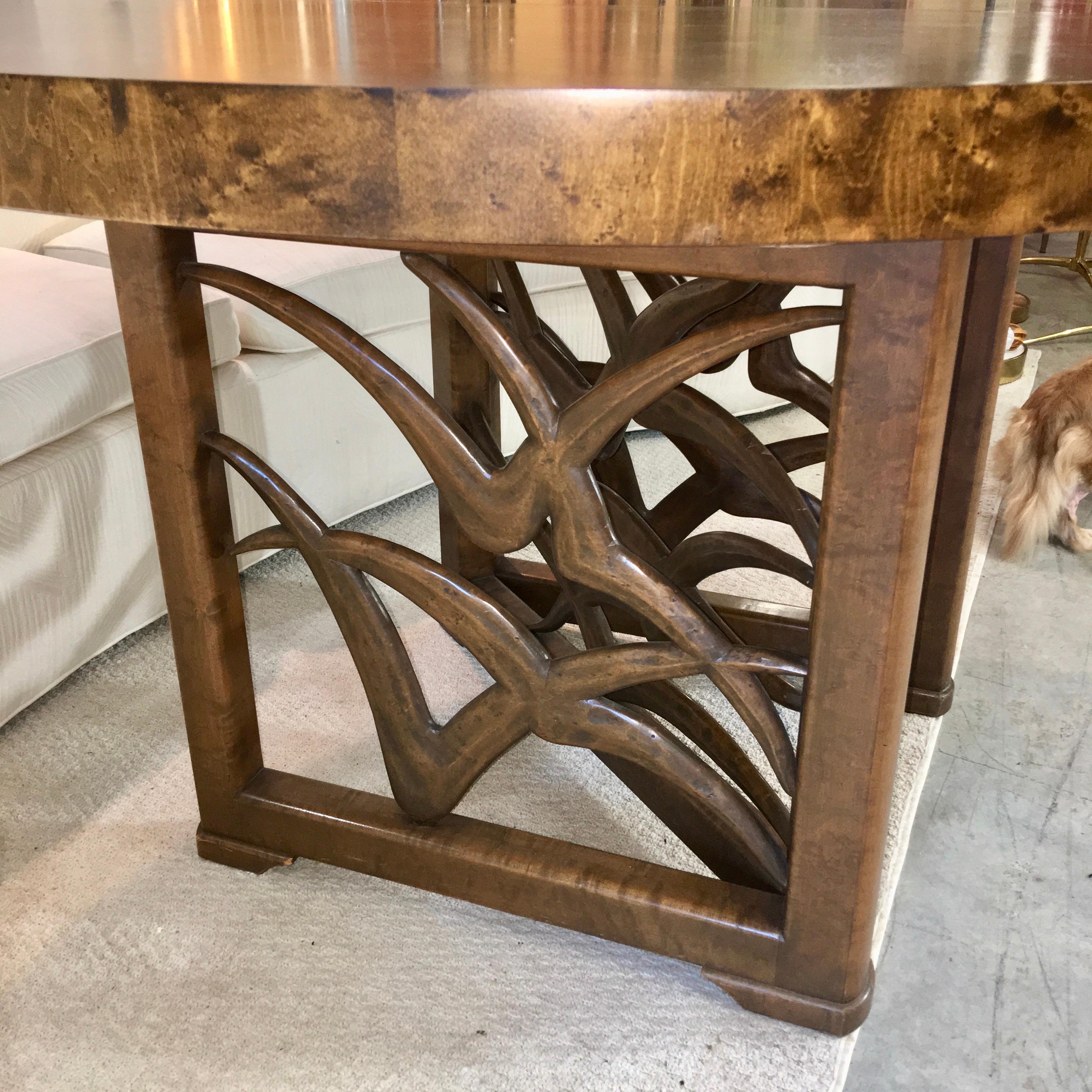 Soaring Seagulls Dining Table by Adolfo Genovese In Good Condition For Sale In Hanover, MA