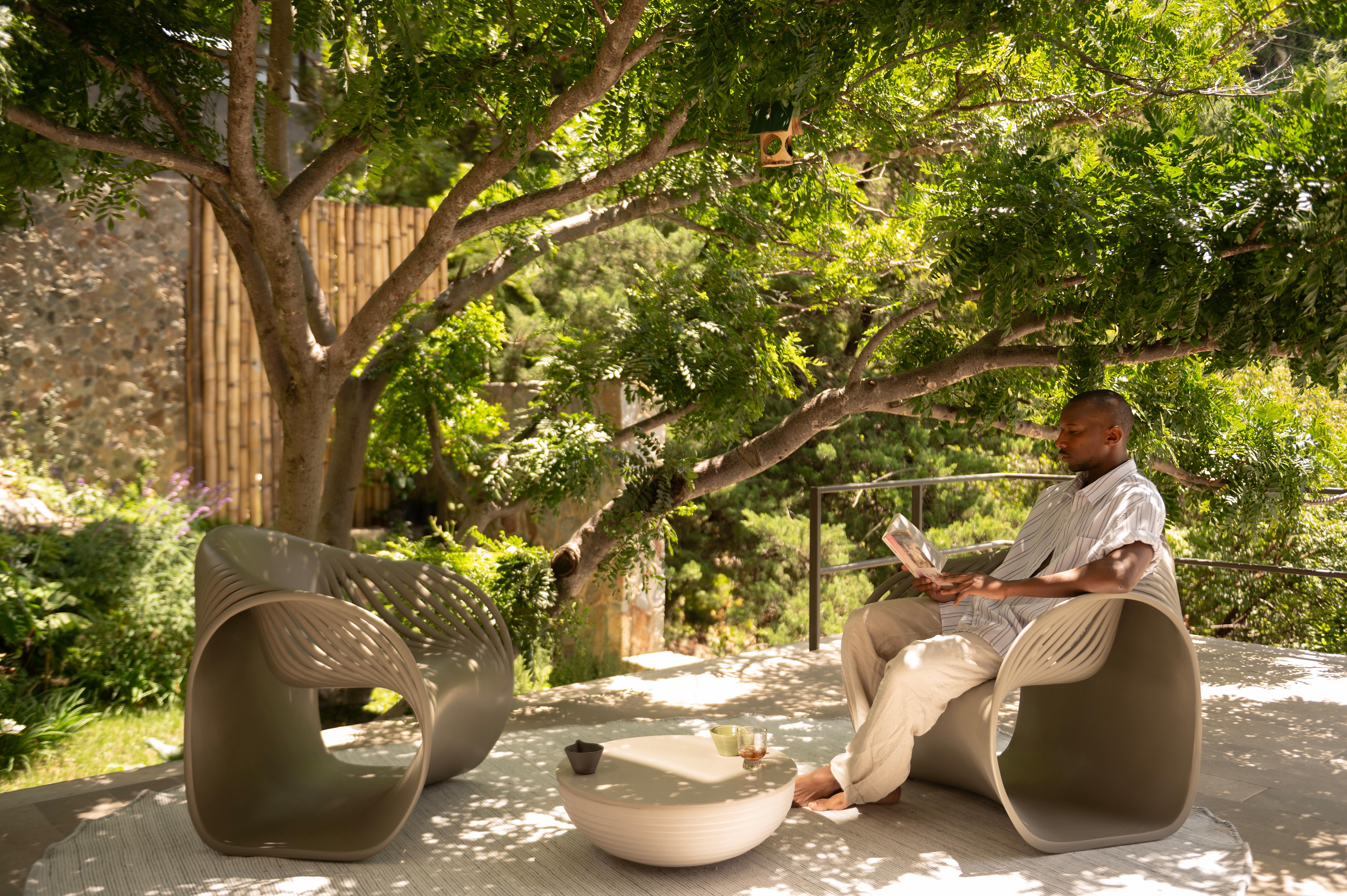 Guatemalan Soave Fiber By Piegatto, a Sculptural Outdoor Chair For Sale