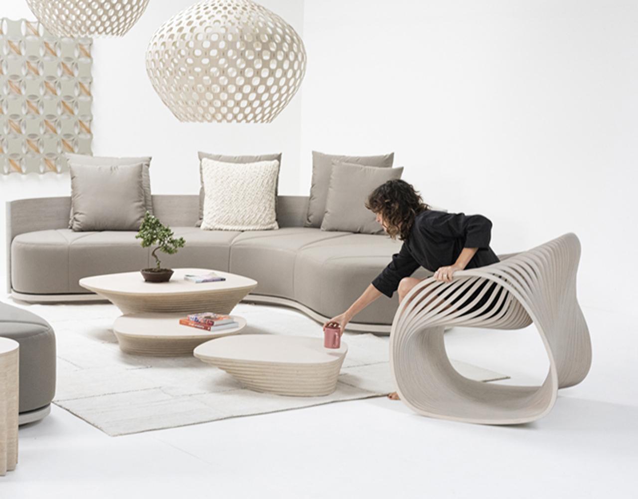 Plywood Soave Rocking by Piegatto, a Sculptural Contemporary Rest Chair For Sale
