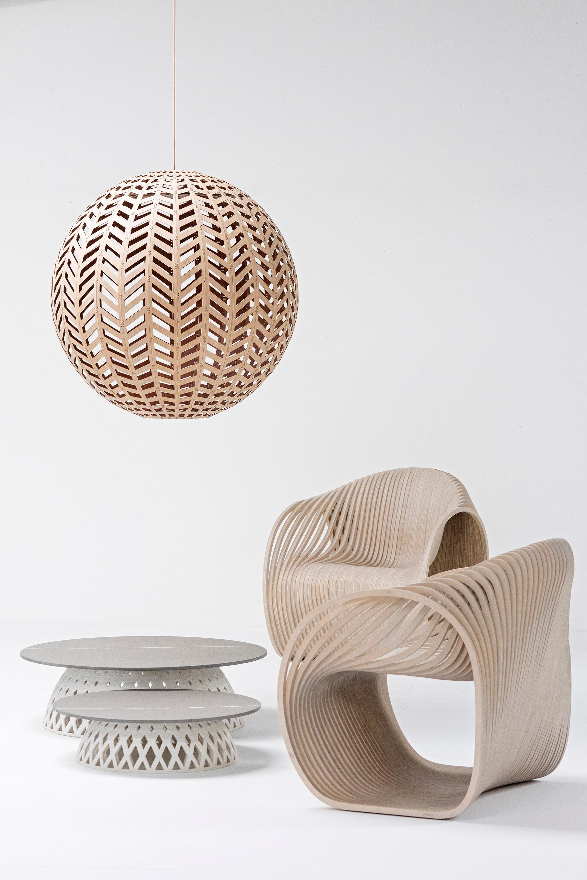 Laminé Soave Chaise sculpturale Contemporary  en vente