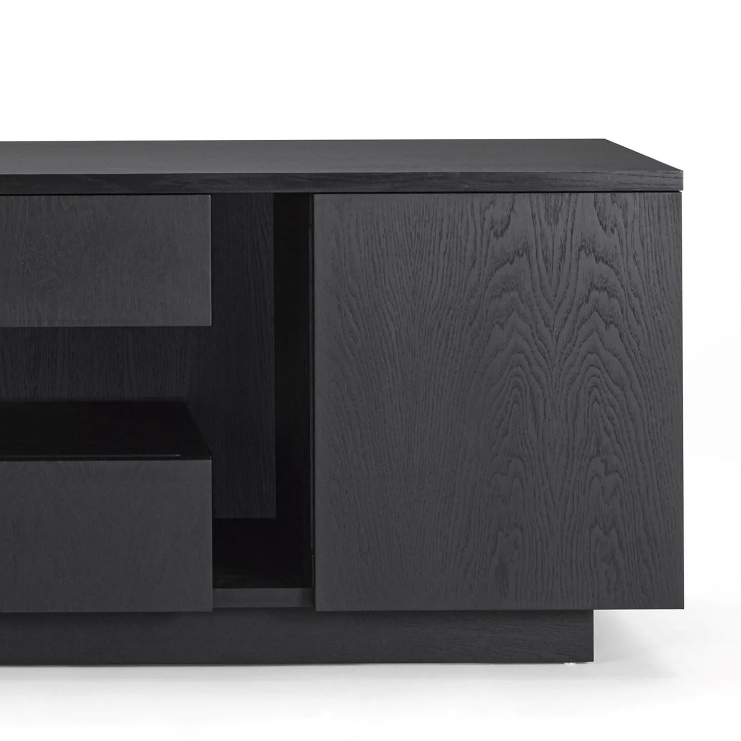 Hand-Crafted Sober Oak Sideboard For Sale