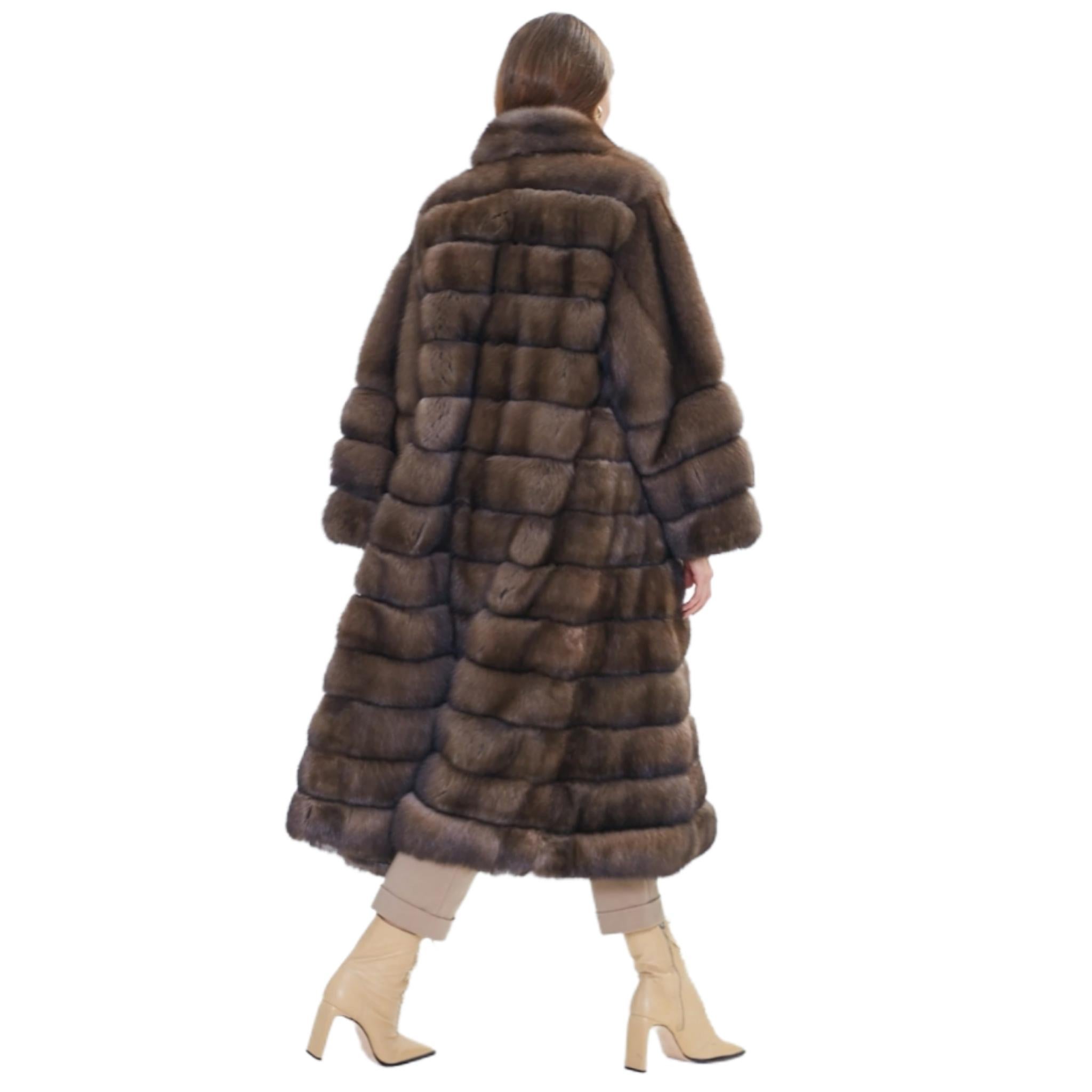 Sobol - Veste en zibeline russe surdimensionnée XL 18-20 en vente 1