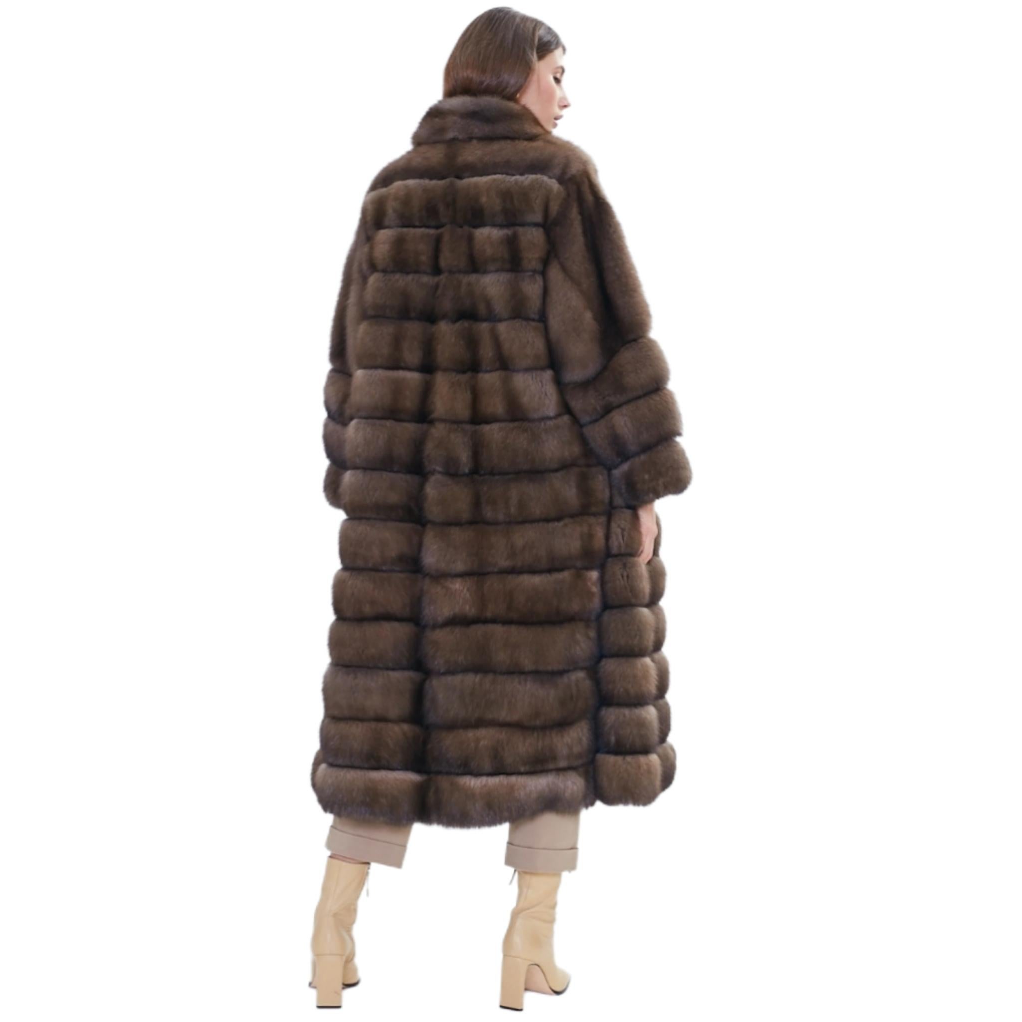Sobol - Veste en zibeline russe surdimensionnée XL 18-20 en vente 2