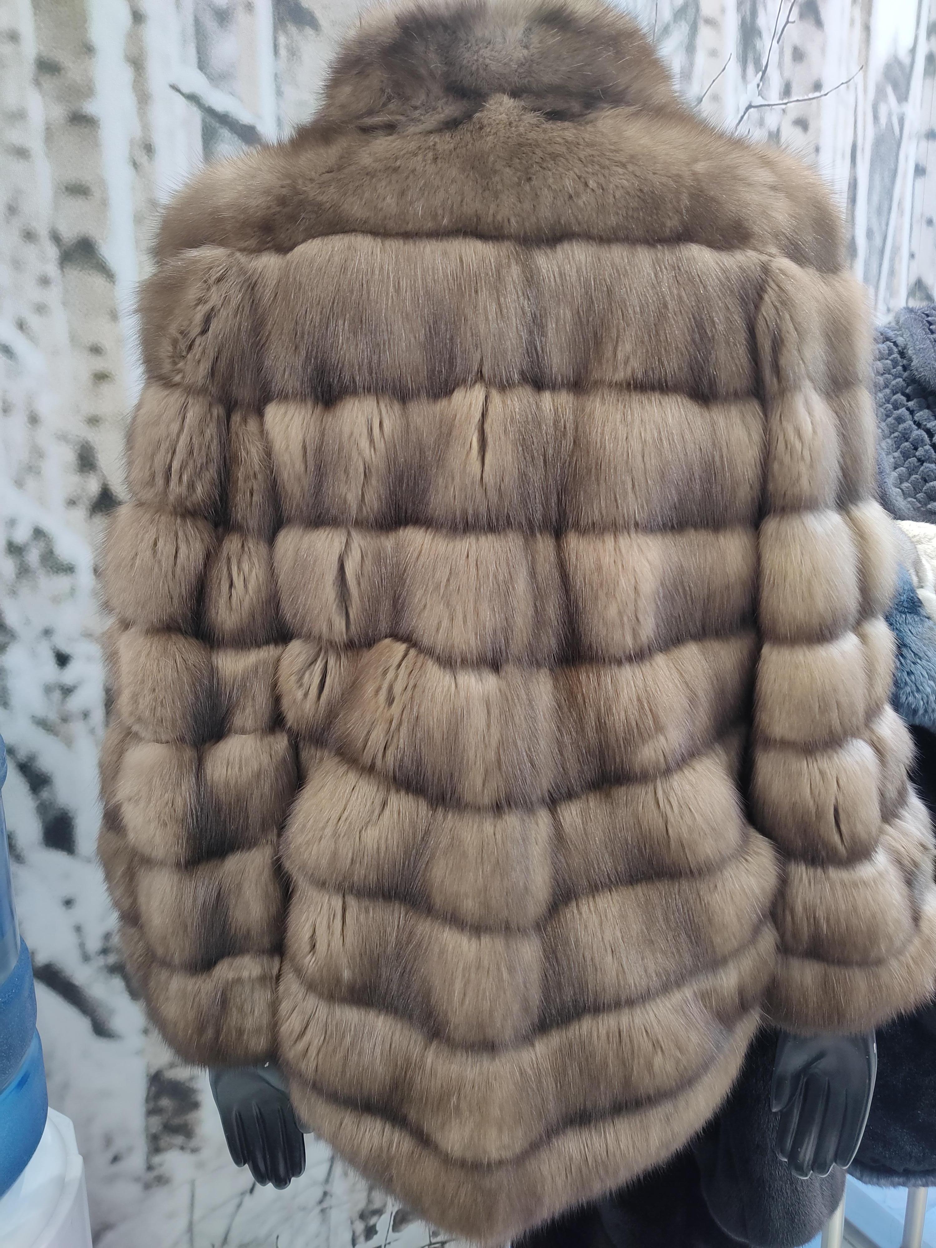 Brand new Christian Dior Sobol Tortora Russian Sable fur Jacket size M For Sale 9