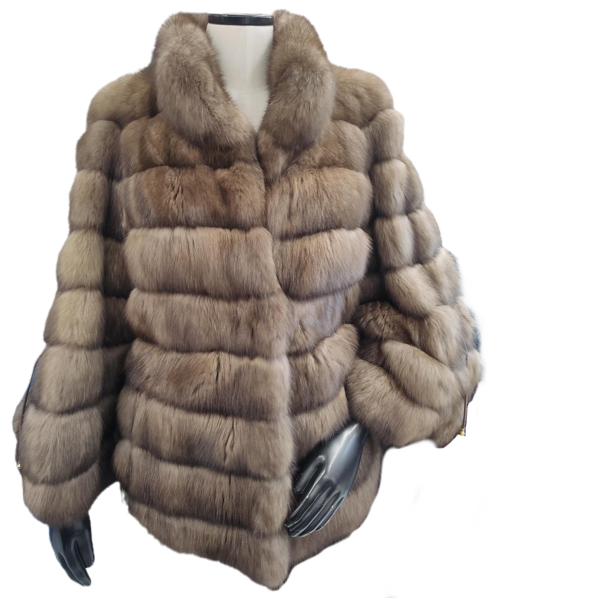 Brand new Christian Dior Sobol Tortora Russian Sable fur Jacket size M ...
