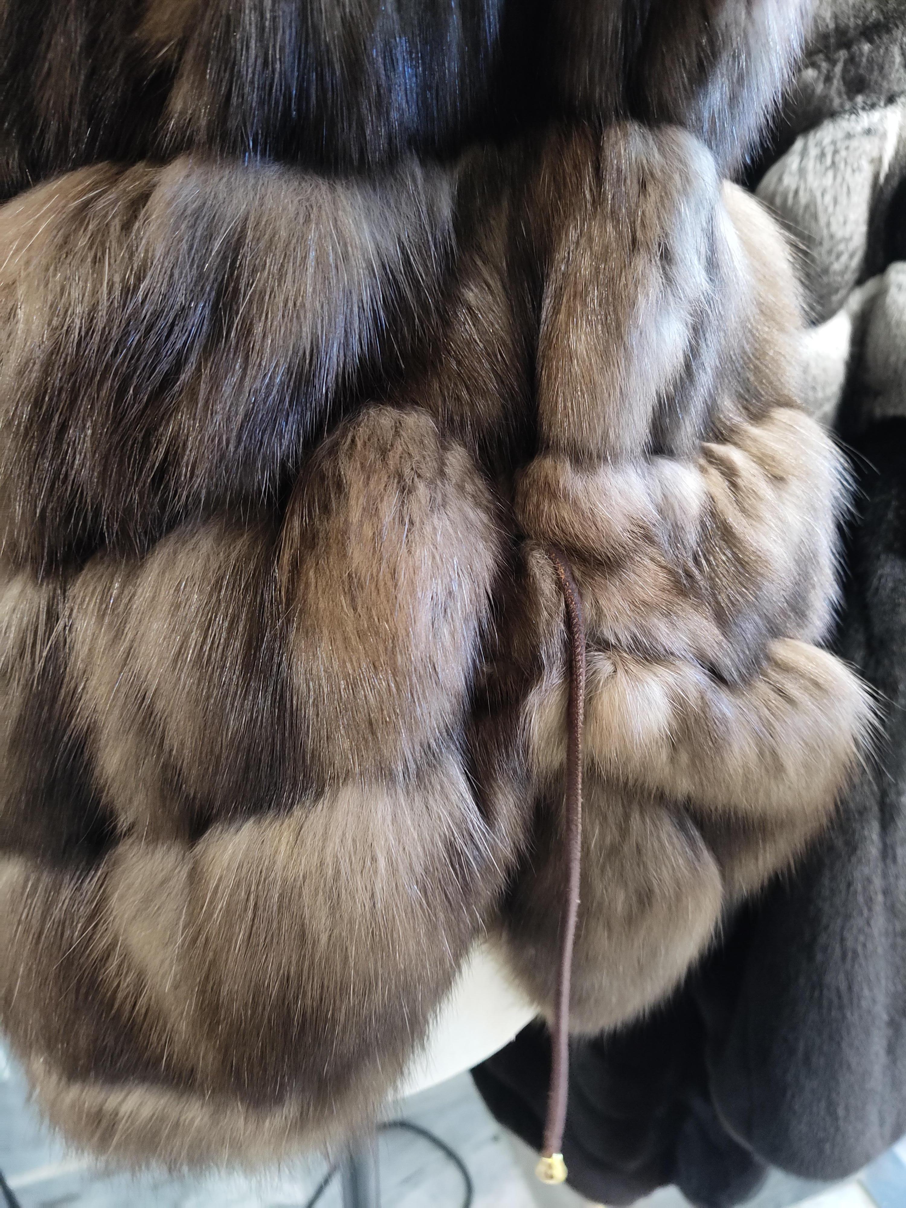 Brand new Christian Dior Sobol Tortora Russian Sable fur Jacket size M For Sale 2