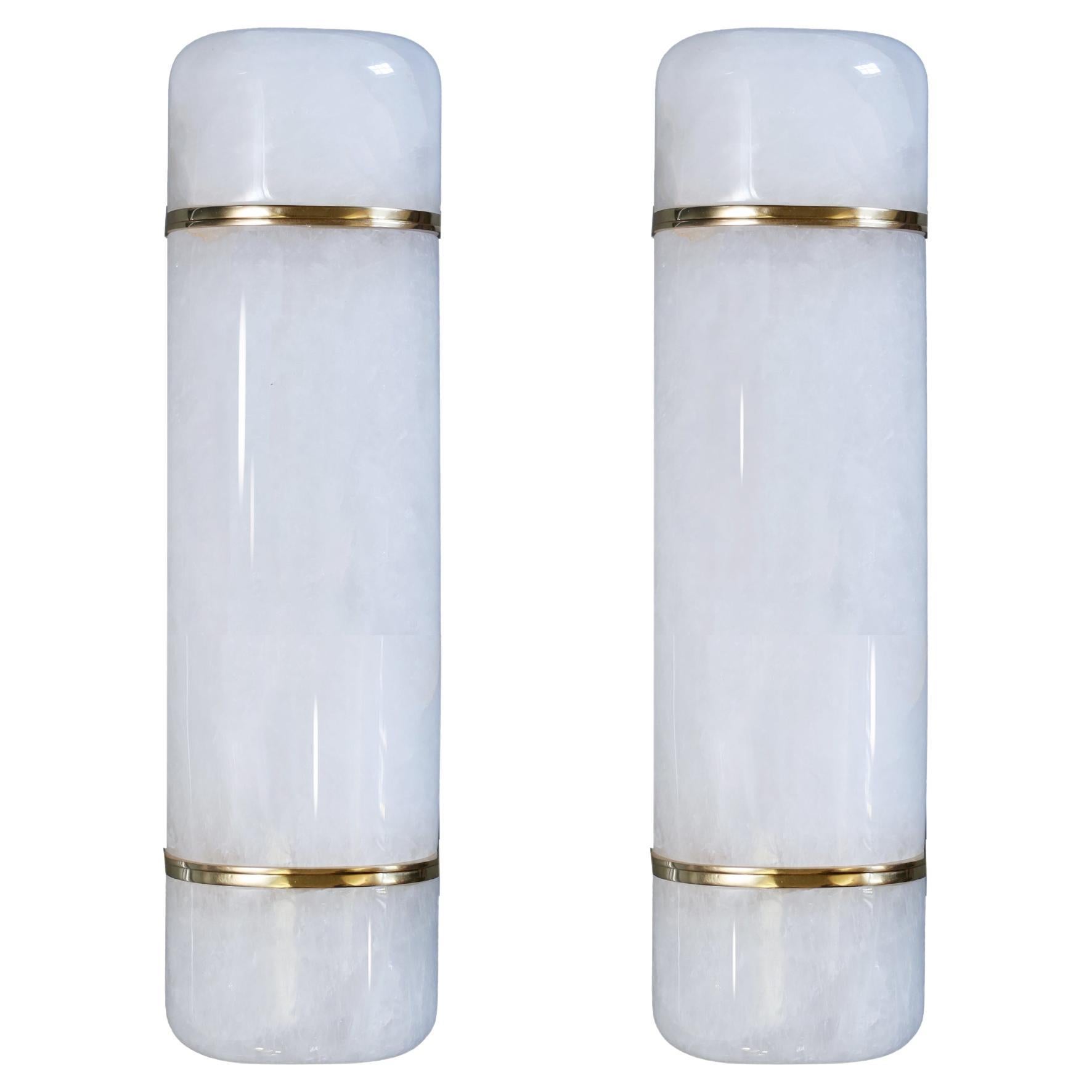 SOC Rock Crystal Sconces by Phoenix For Sale