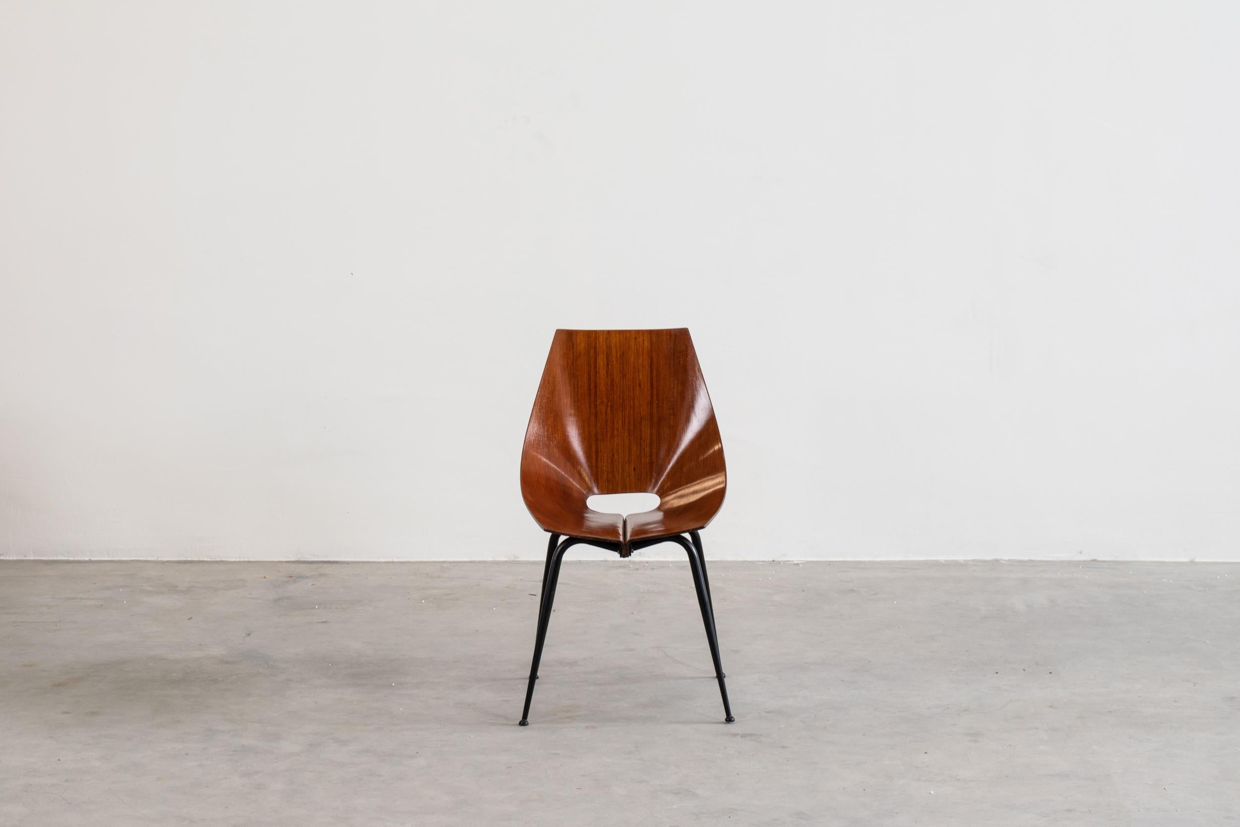 Other Carlo Ratti Set of Four Chairs in Plywood by Società Compensati Curvi 1950s For Sale