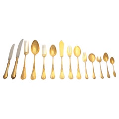 Societe Parisienne d'Orfevrerie (Odiot) - 184pc. French Vermeil Flatware Set