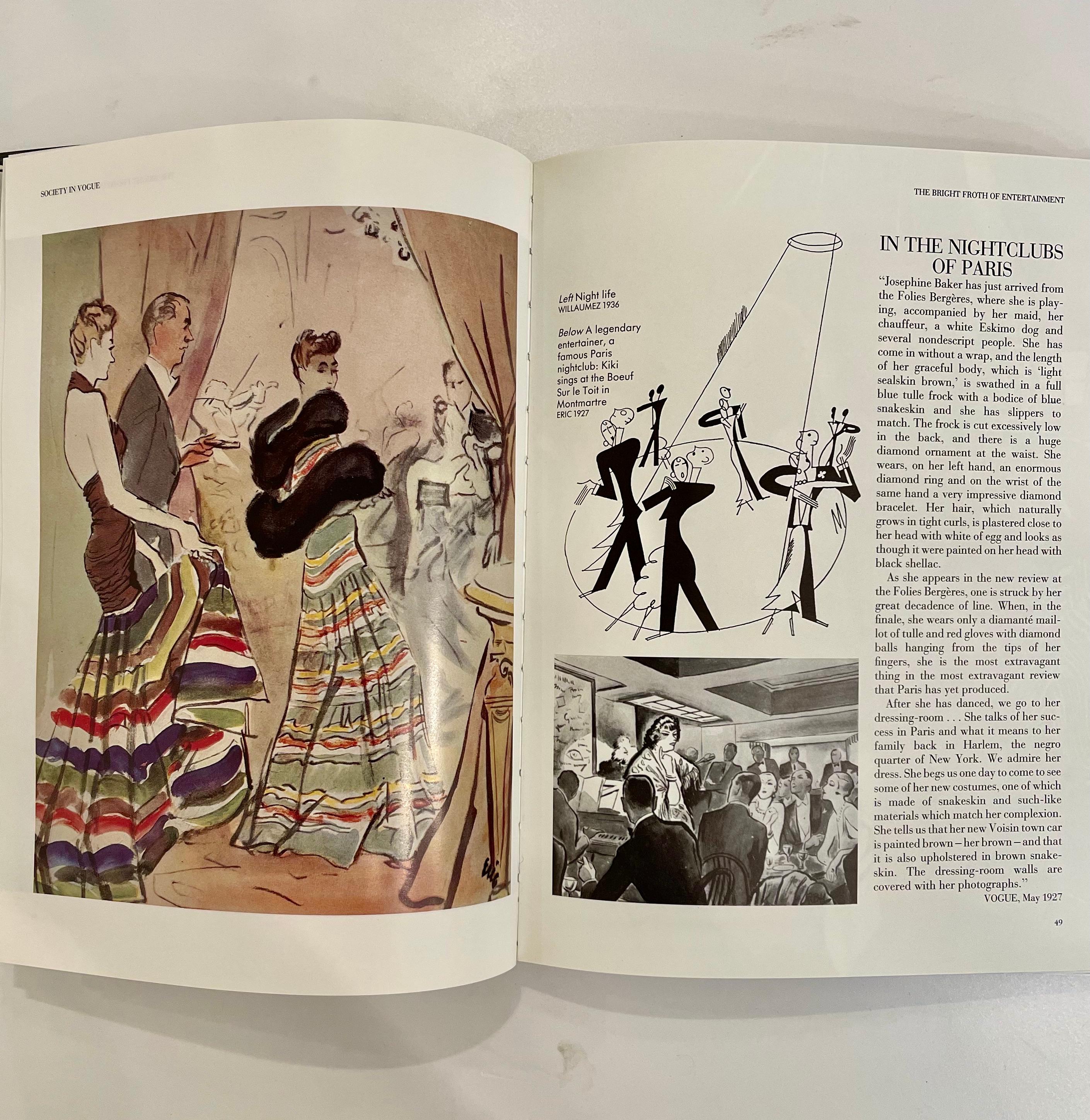 First Edition, published by Condé Nast Publications, 1992.

'Society in Vogue' chronicles the heady, heedless period of inimitable glamour and luxury which Vogue magazine reflected in the years between the wars - the world of Edward VIII and Mrs