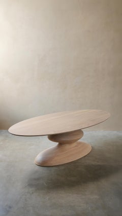 Socle Dining Room Oval Table No23, White Oak Wood by NONO