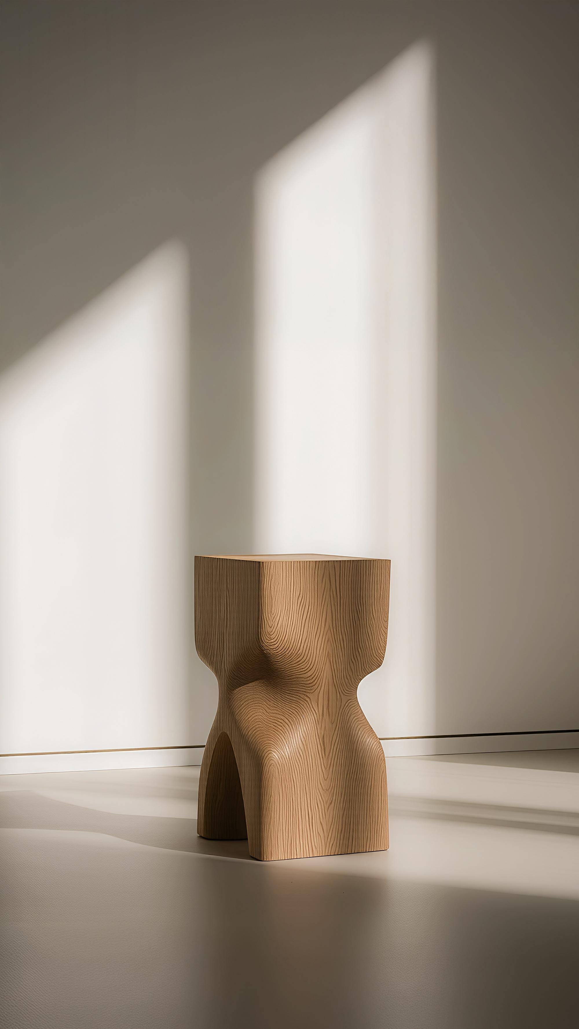 Mid-Century Modern Socle No53 Nightstand, Solid Wood Modern Interior by NONO For Sale