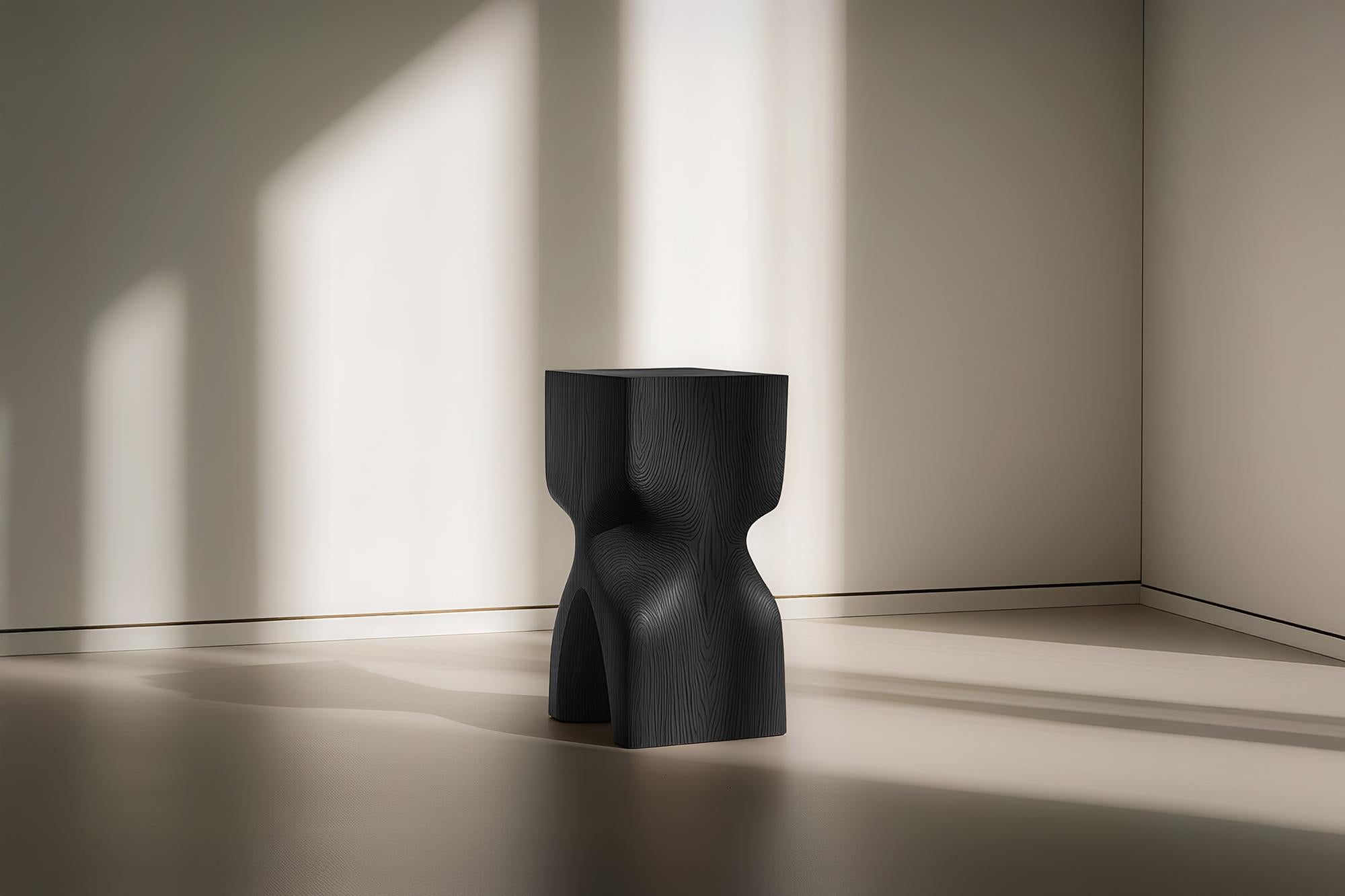 Mexican Socle No53 Nightstand, Solid Wood Modern Interior by NONO For Sale