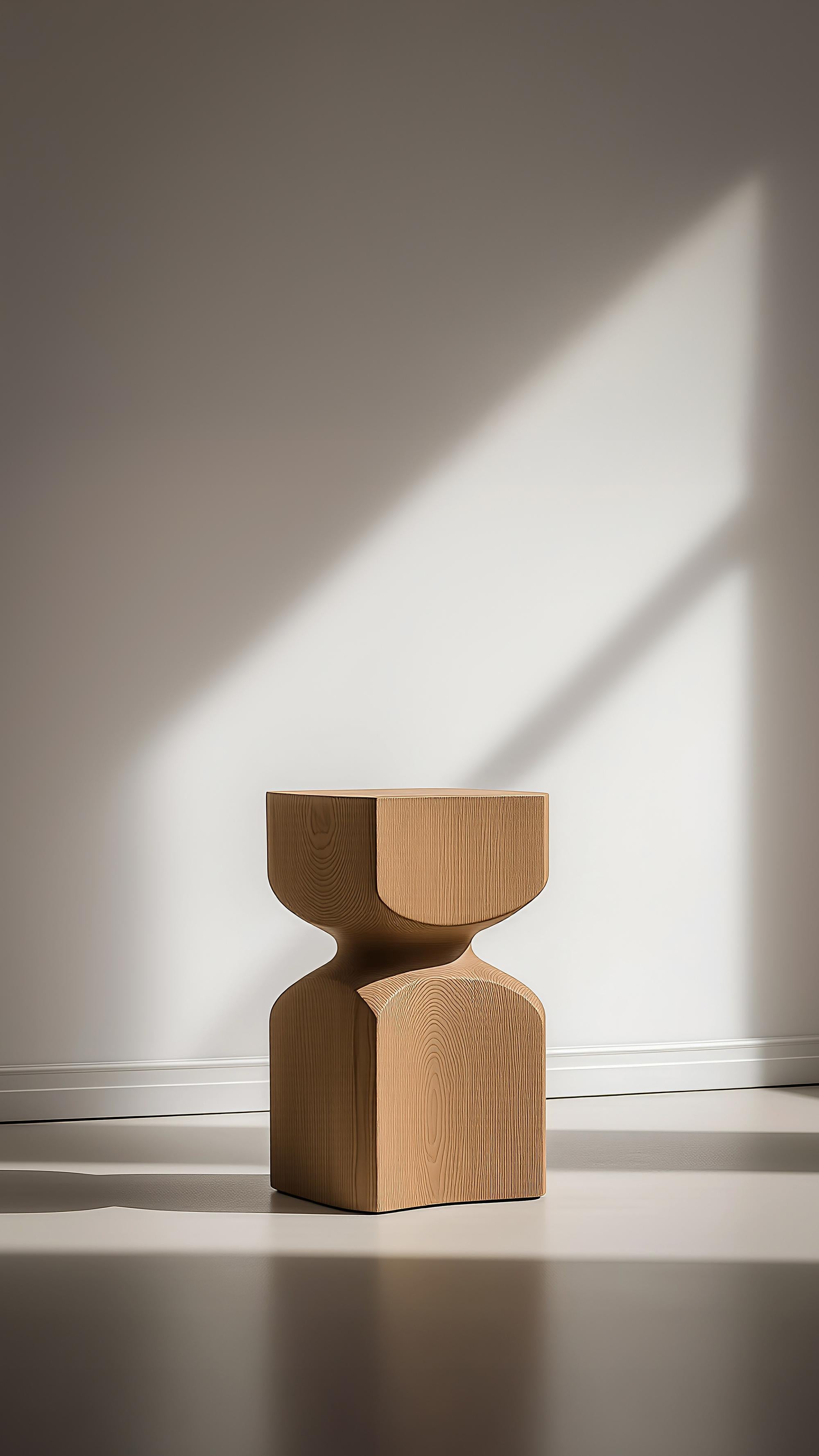 Mid-Century Modern Table d'appoint Socle No70, pièce contemporaine en bois de Joel Escalona en vente