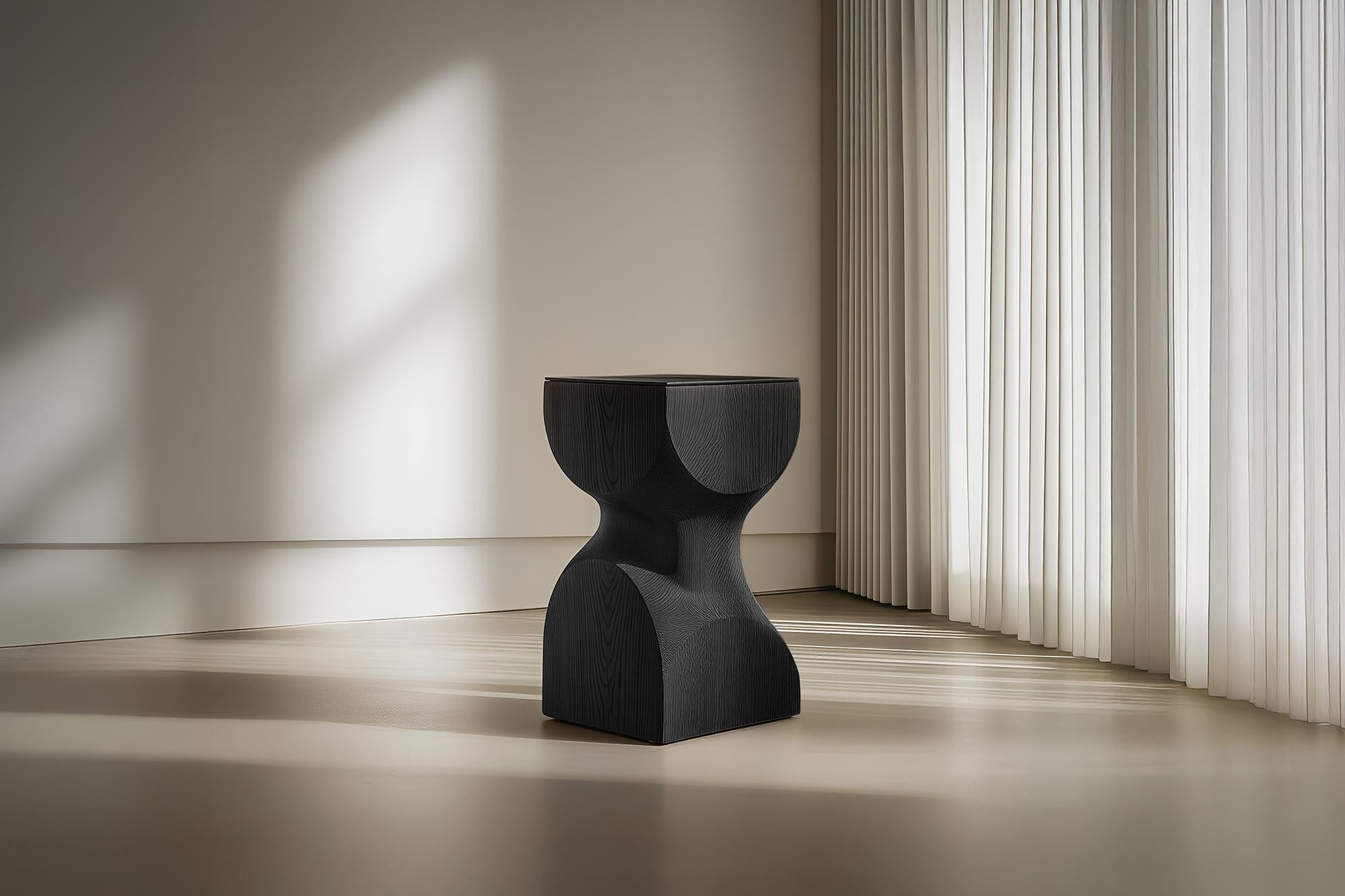 Mexican Socle No75 Stool, Wooden Contemporary Furniture by NONO For Sale