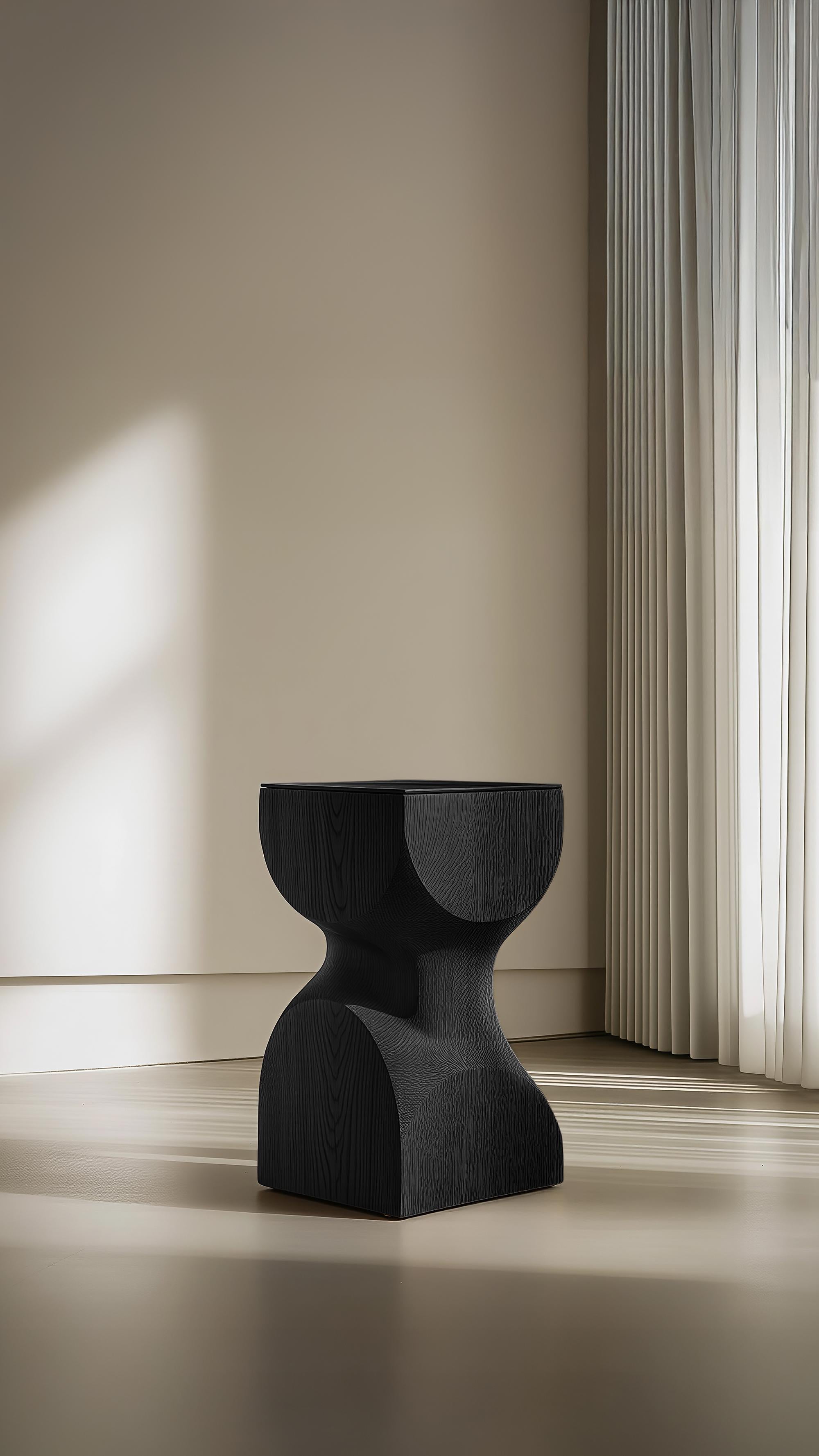 Socle No75 Stool, Wooden Contemporary Furniture by NONO In New Condition For Sale In Ciudad de México, CDMX