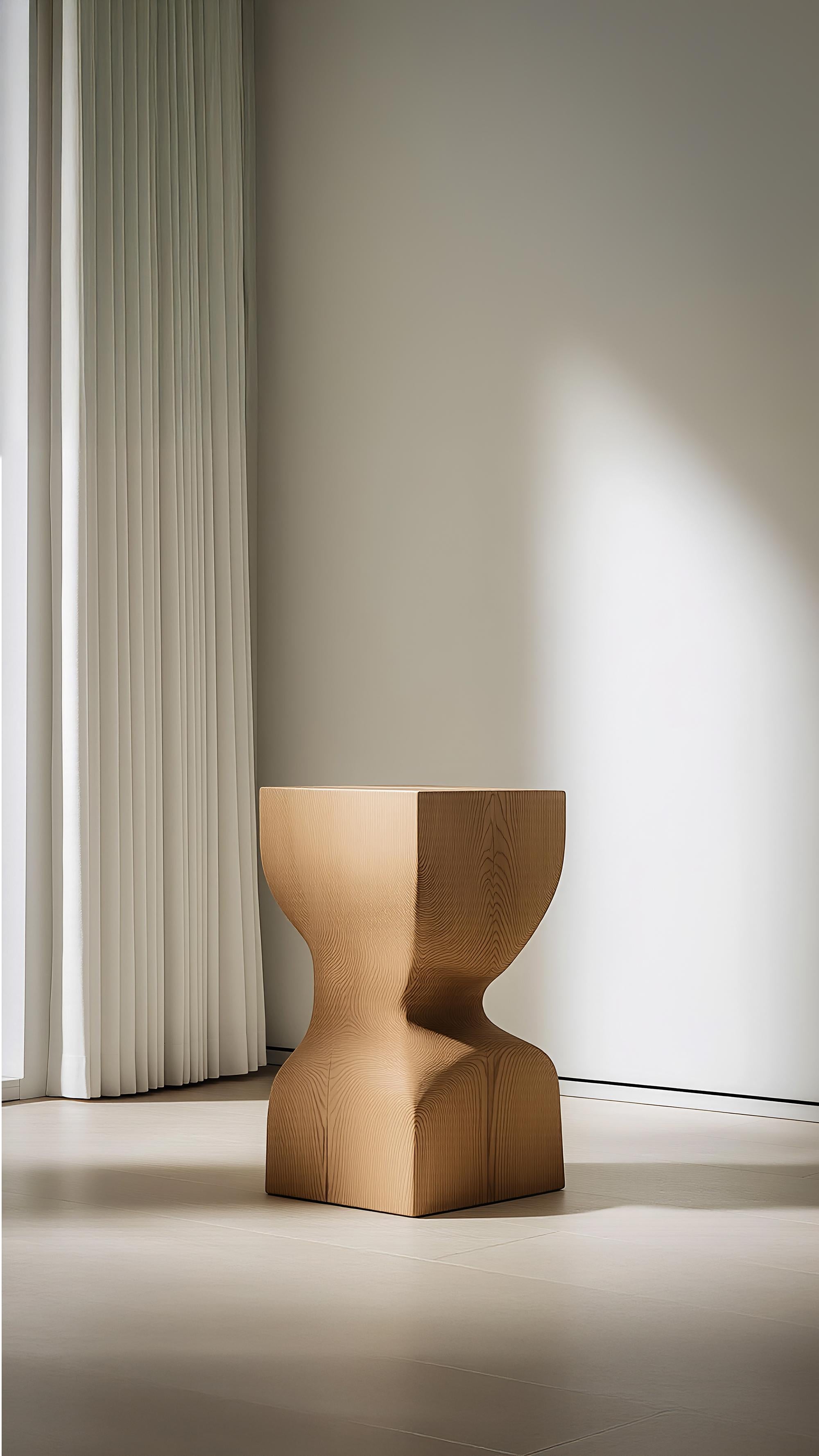 Mid-Century Modern Socle No83 Nightstand, Solid Wood Contemporary Furniture by NONO For Sale