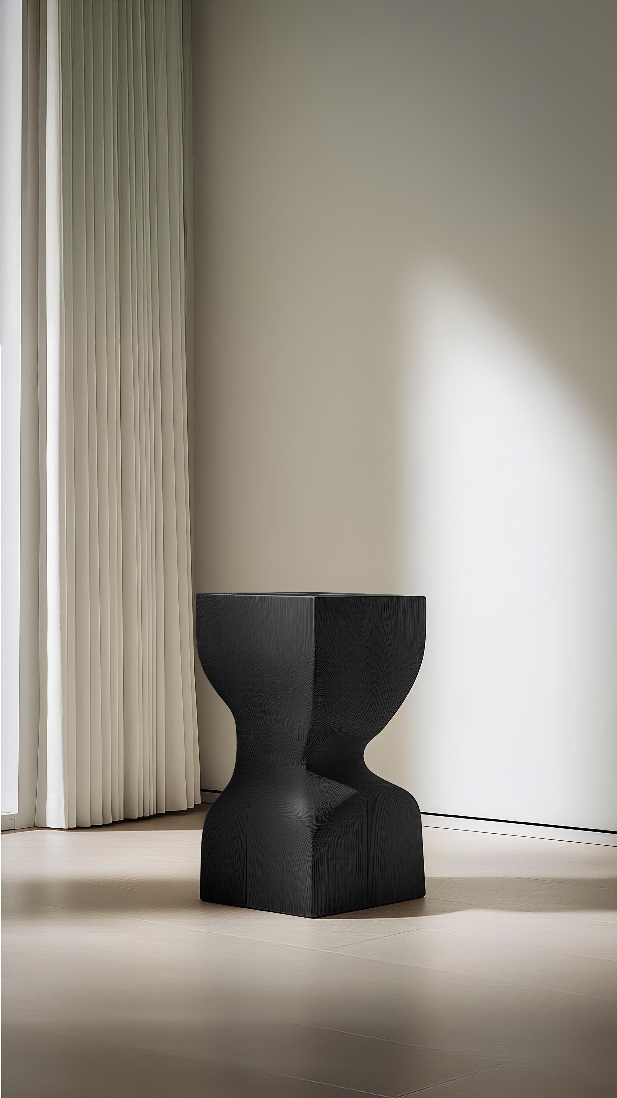 Socle No83 Nightstand, Solid Wood Contemporary Furniture by NONO In New Condition For Sale In Ciudad de México, CDMX